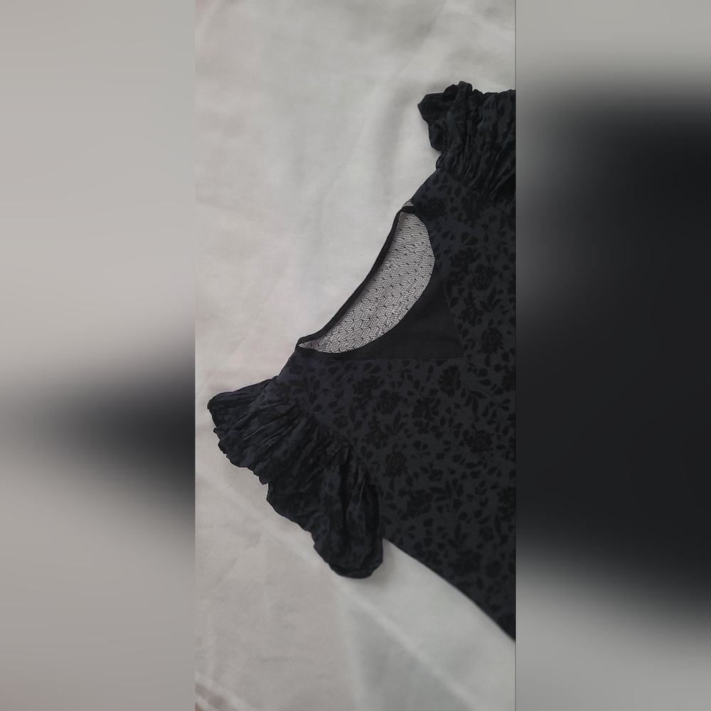 NWOT! Joie Puff Sleeve Midnight Blue Women's Spring Floral Print Lace Top Small - Picture 5 of 8